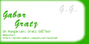 gabor gratz business card